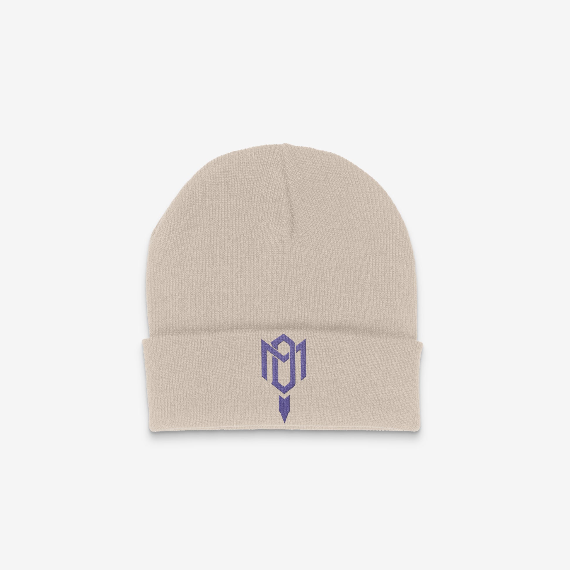 DMROZE 2.0 CUFF BEANIES (PURPLE EMBROIDERY)