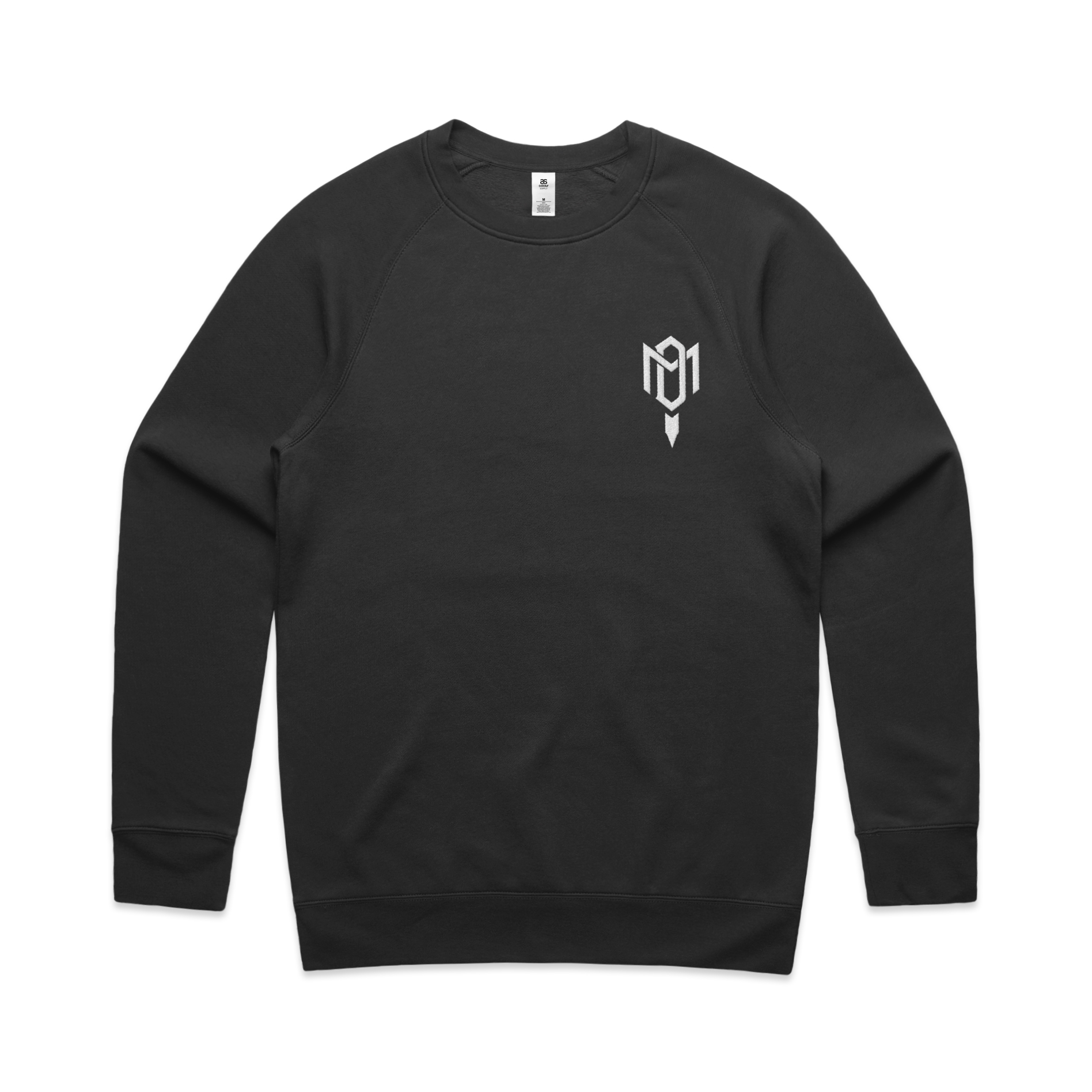 DMROZE 2.0 DARK COLOURED EMBROIDERED CREW NECKS