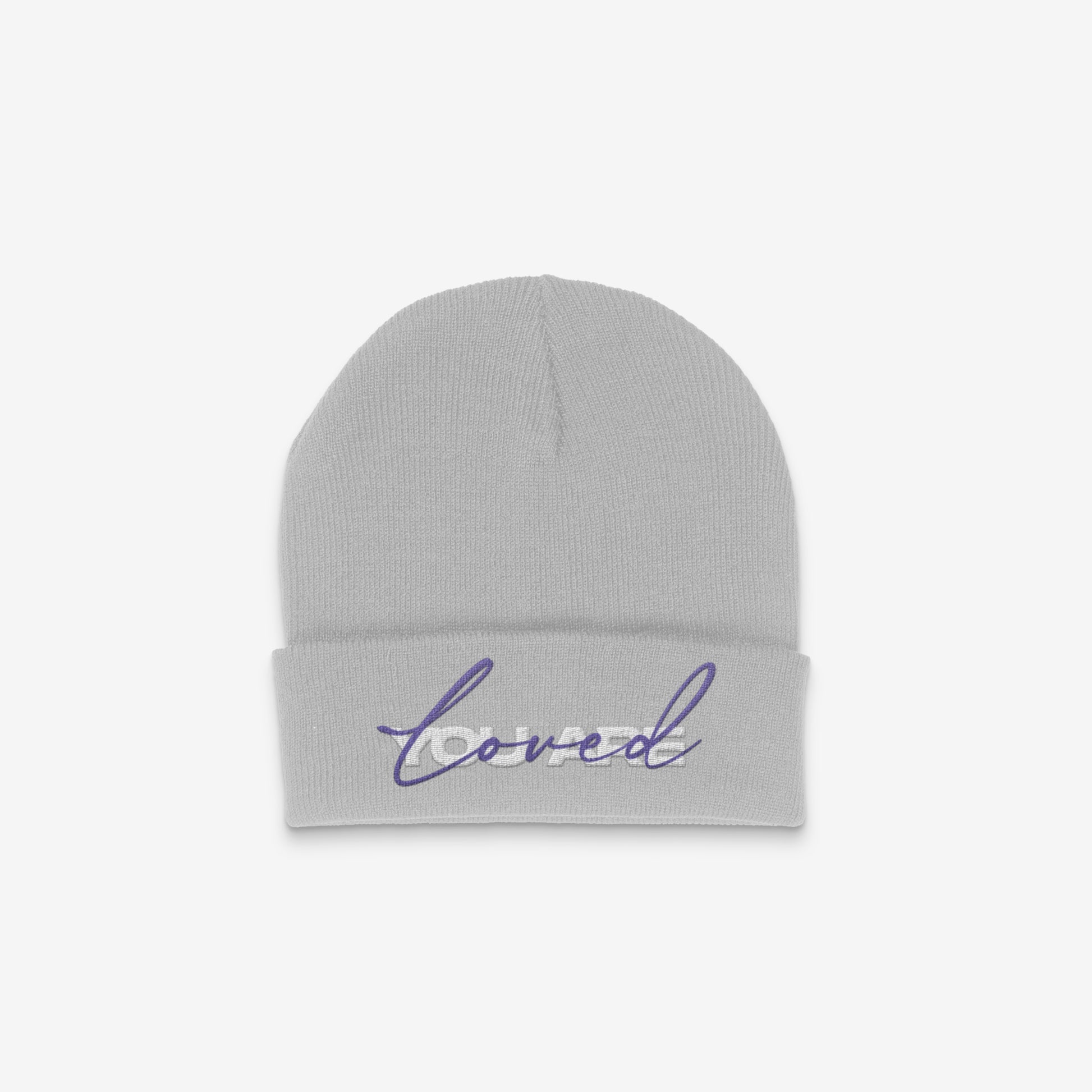 DMROZE 2.0 CUFF BEANIES (PURPLE EMBROIDERY)