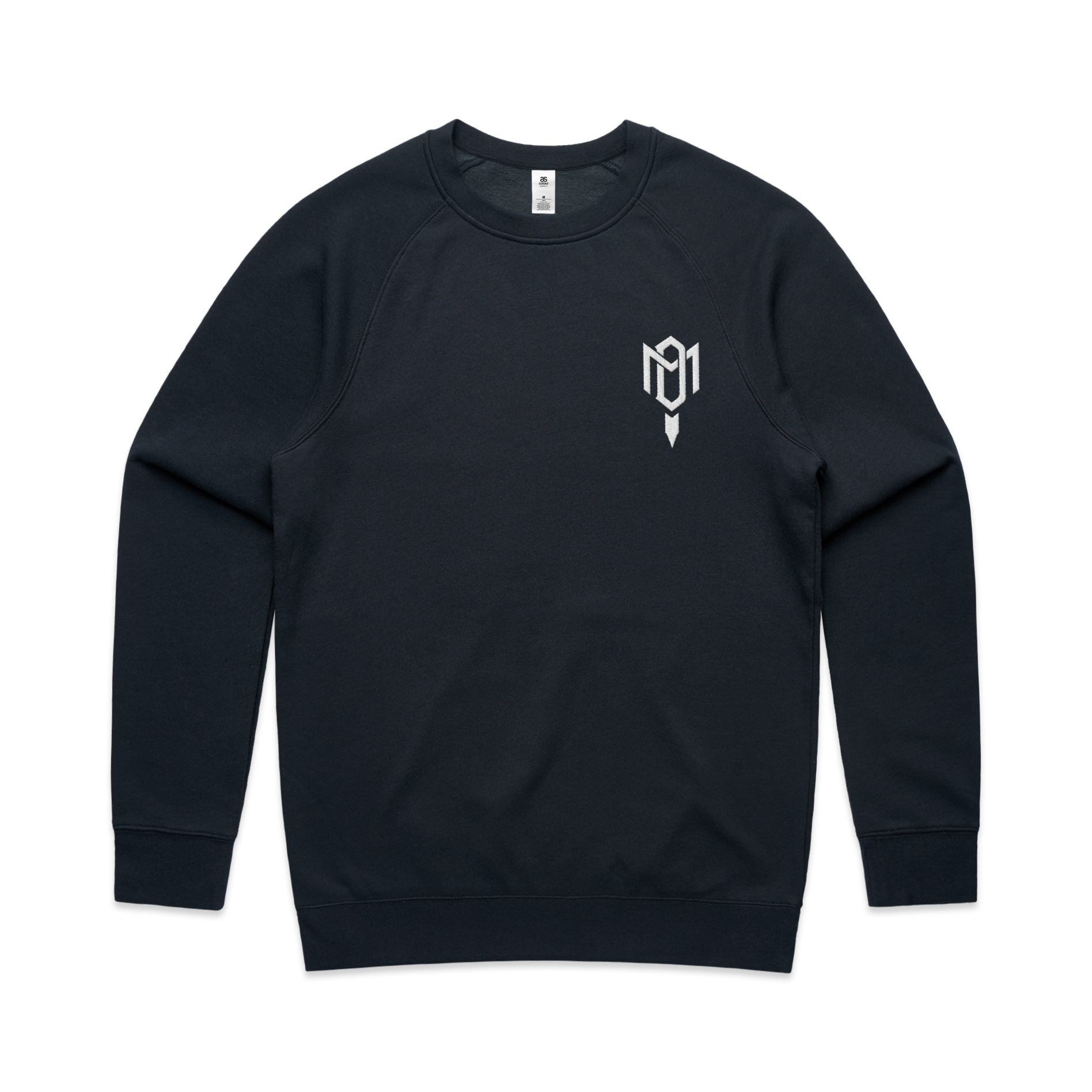 DMROZE 2.0 DARK COLOURED EMBROIDERED CREW NECKS