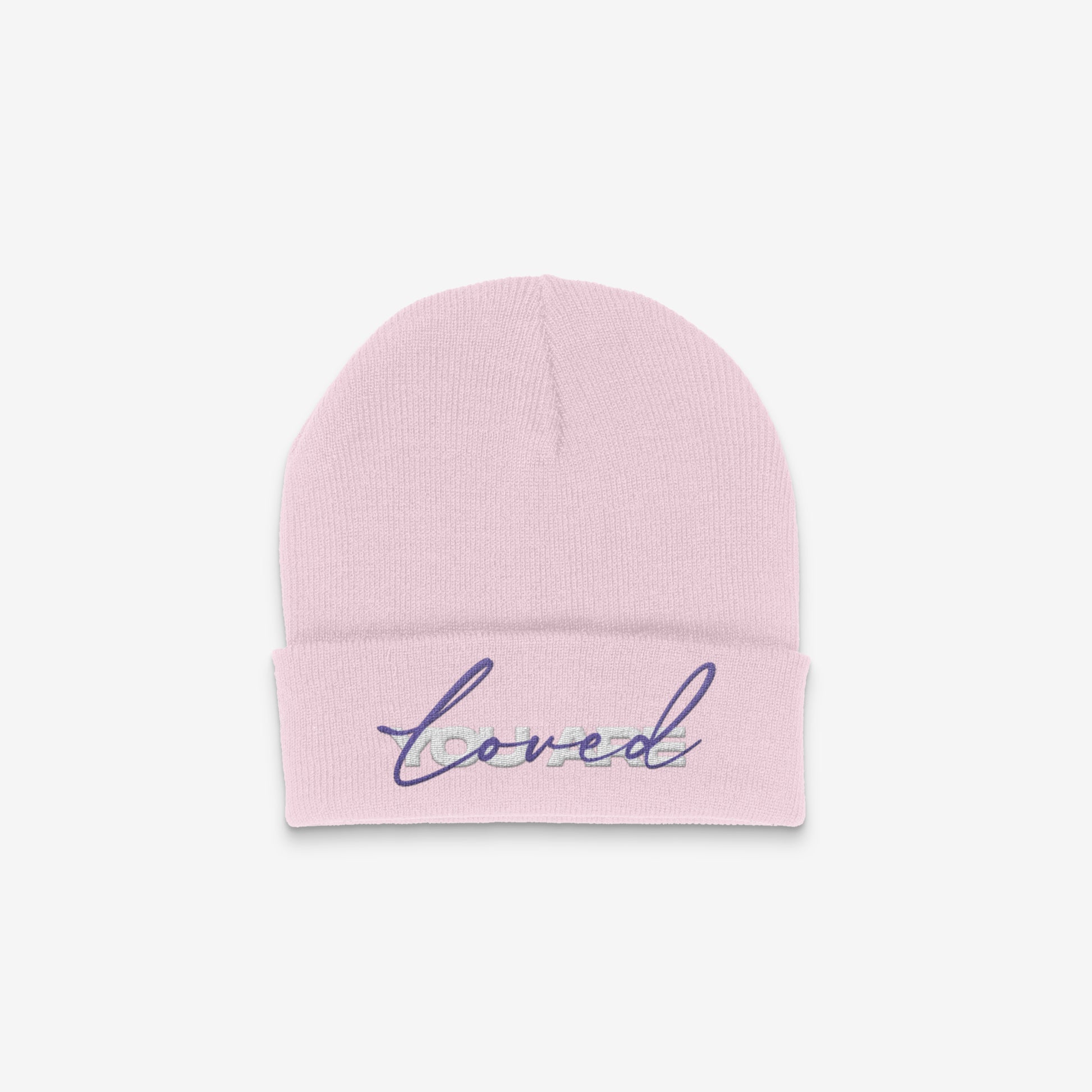 DMROZE 2.0 CUFF BEANIES (PURPLE EMBROIDERY)