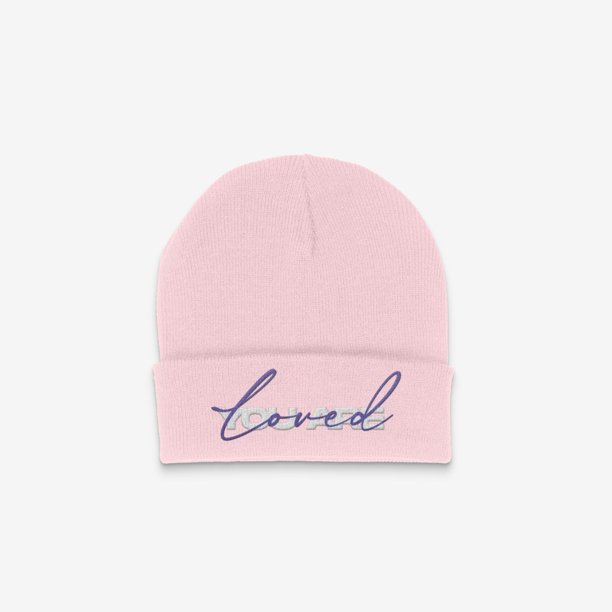 DMROZE 2.0 CUFF BEANIES (PURPLE EMBROIDERY)