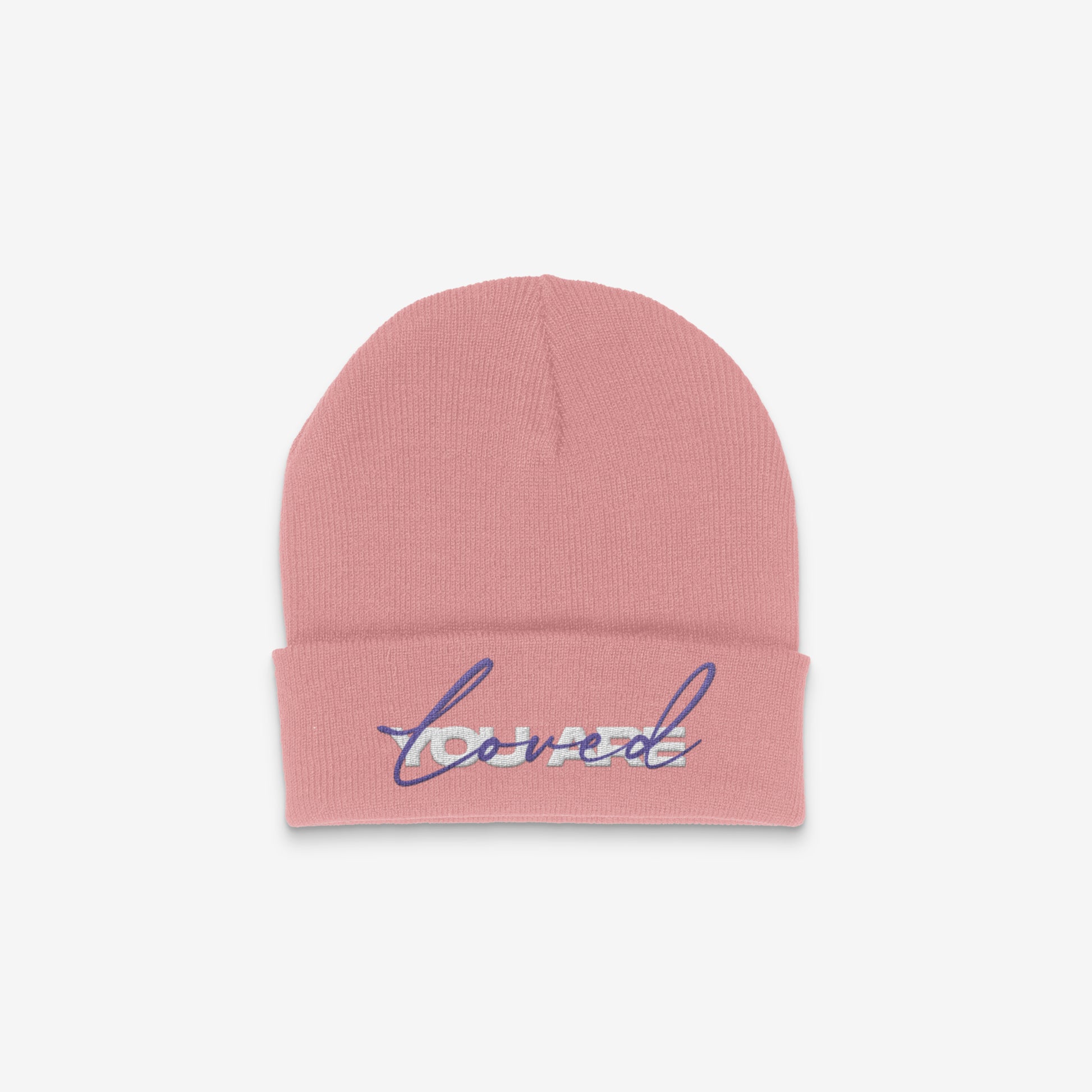 DMROZE 2.0 CUFF BEANIES (PURPLE EMBROIDERY)