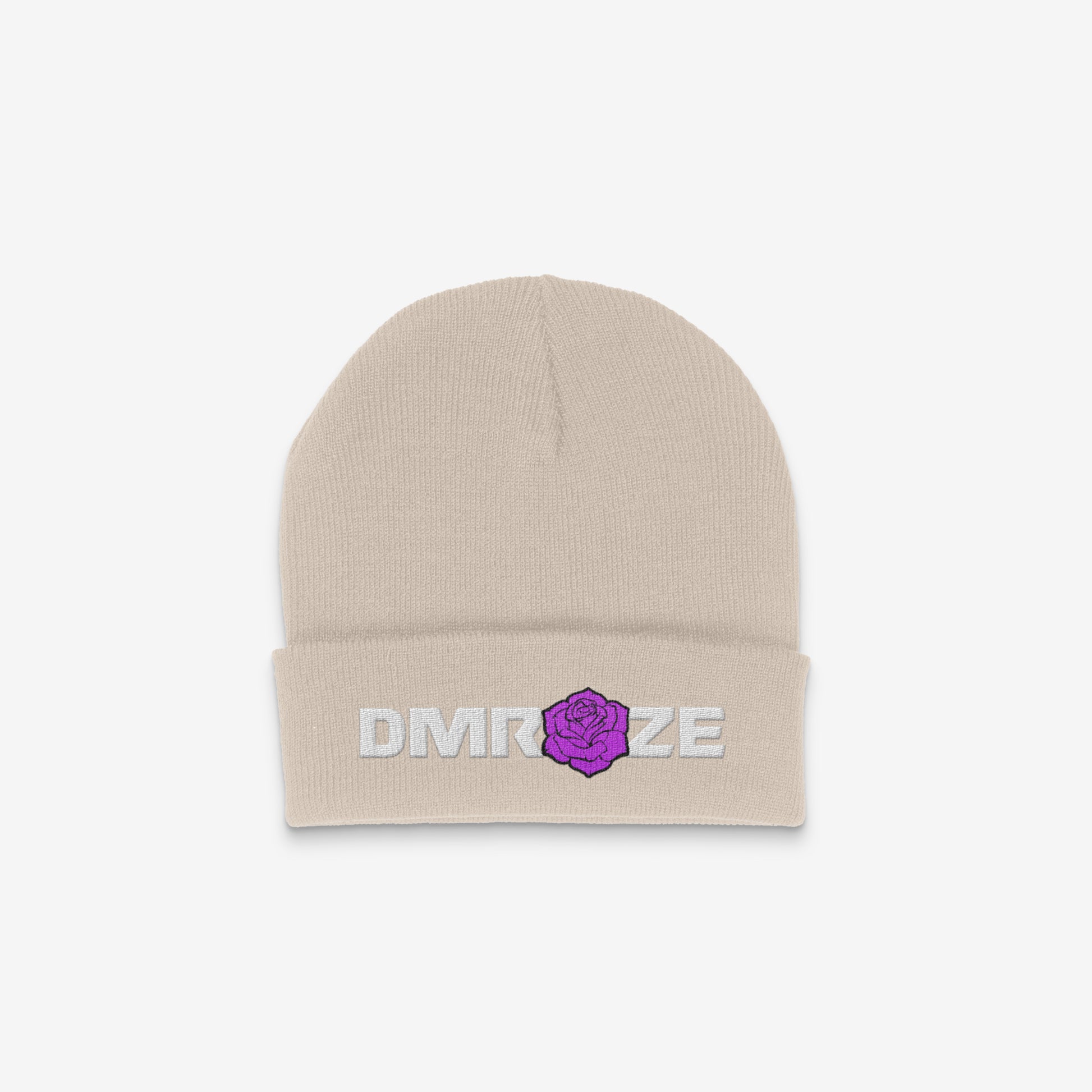 DMROZE WARM/LIGHT COLOURED EMBROIDERED BEANIES