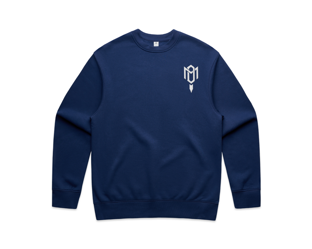 DMROZE 2.0 MEN'S DARK COLOURED EMBROIDERED CREW NECKS