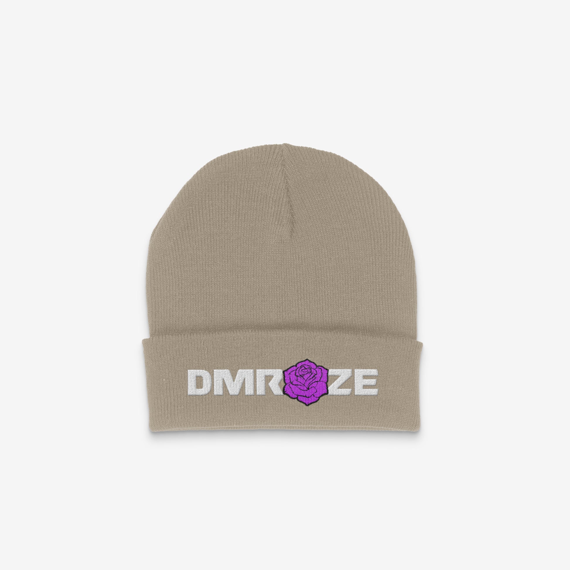 DMROZE WARM/LIGHT COLOURED EMBROIDERED BEANIES