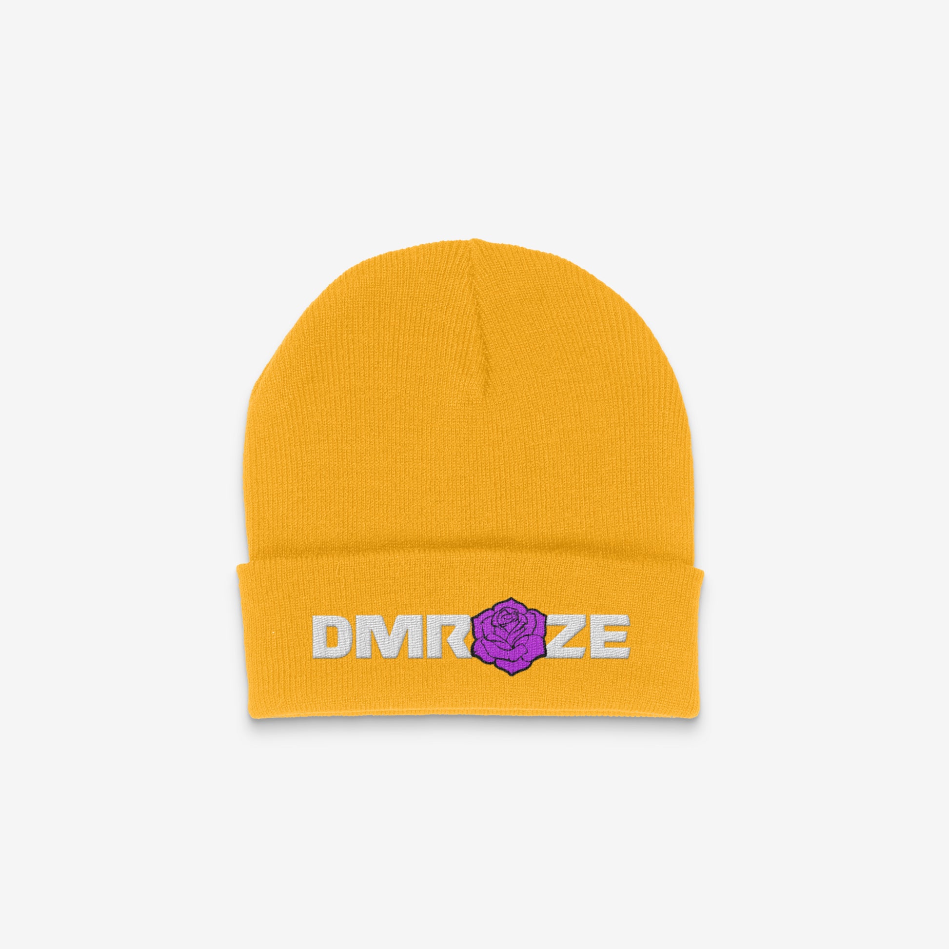 DMROZE WARM/LIGHT COLOURED EMBROIDERED BEANIES