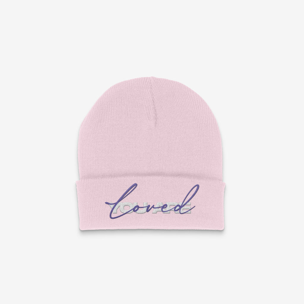 DMROZE 2.0 CUFF BEANIES (PURPLE EMBROIDERY)