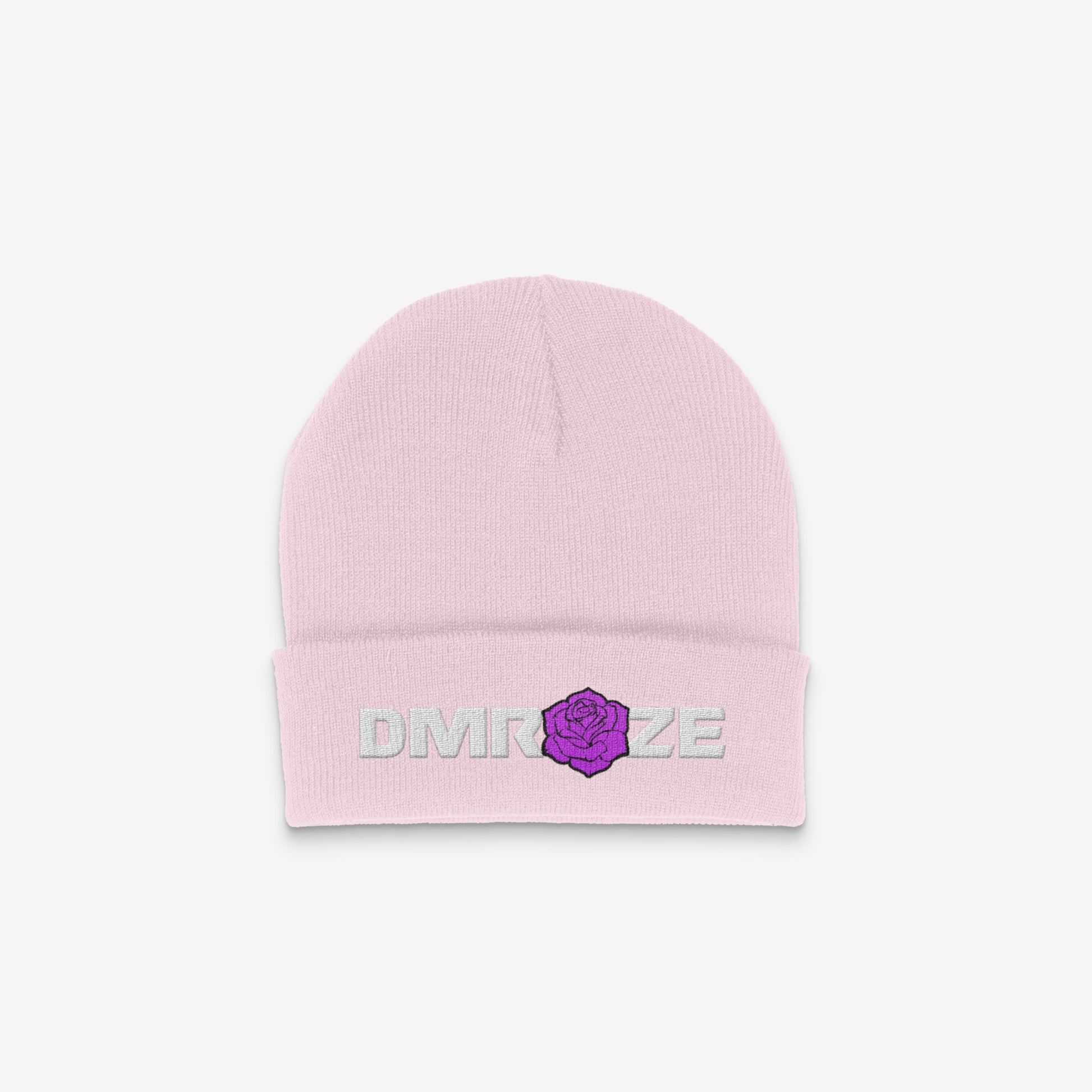 DMROZE WARM/LIGHT COLOURED EMBROIDERED BEANIES