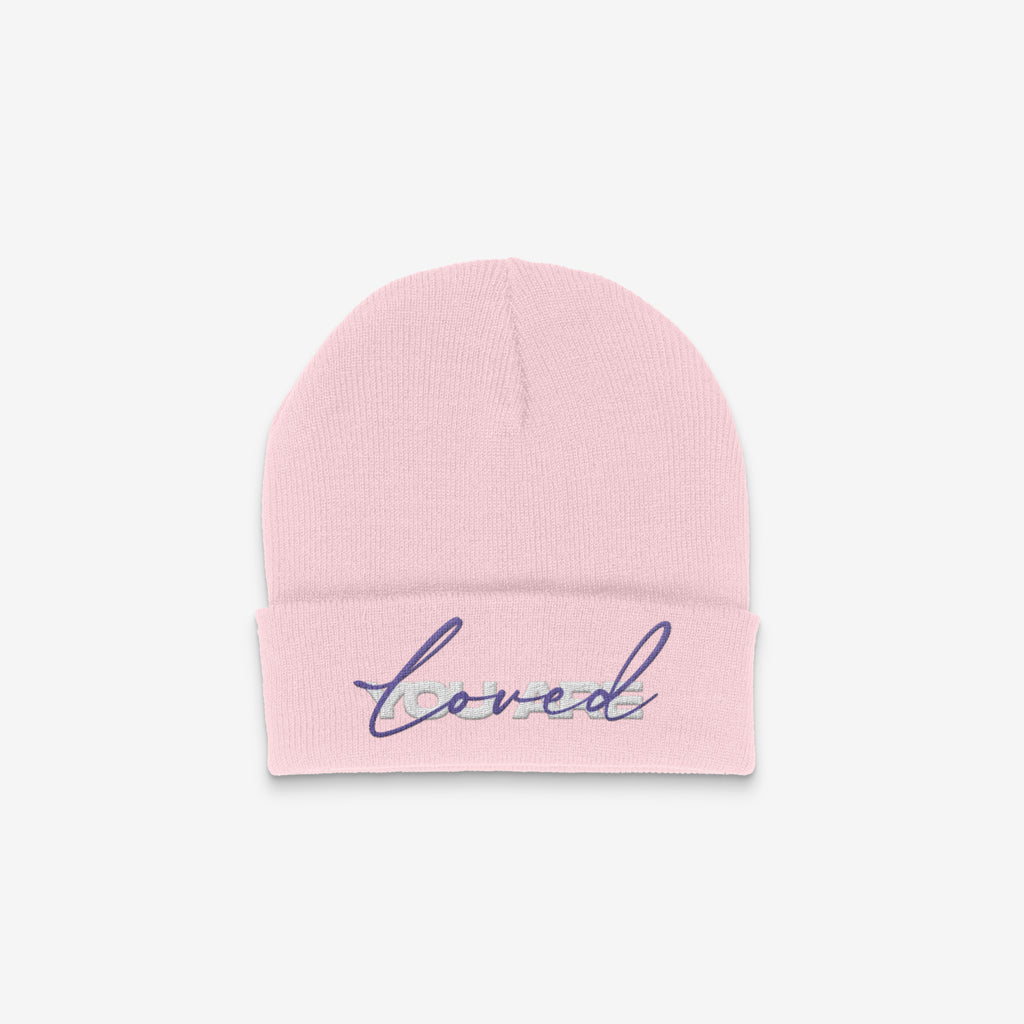 DMROZE 2.0 CUFF BEANIES (PURPLE EMBROIDERY)