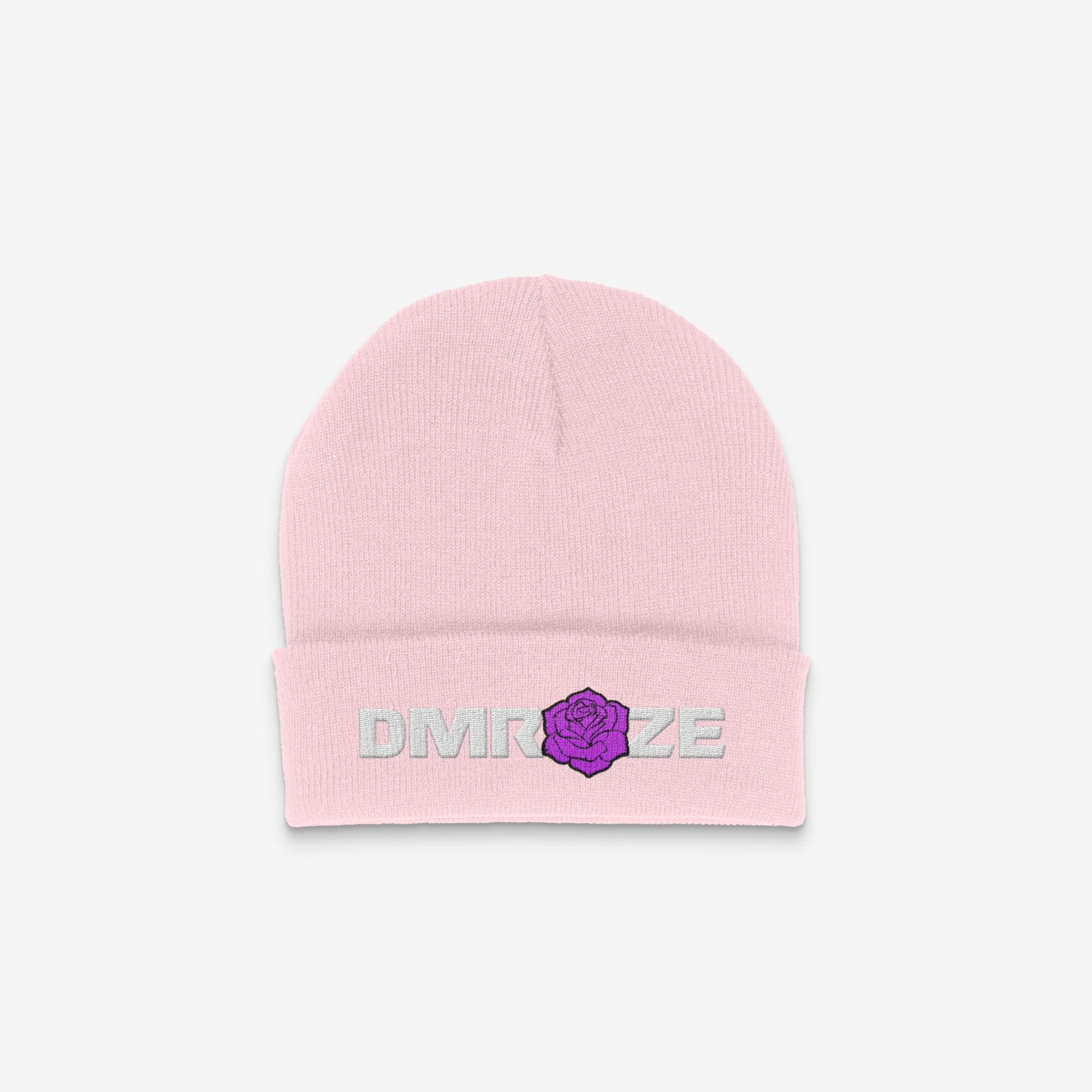 DMROZE WARM/LIGHT COLOURED EMBROIDERED BEANIES